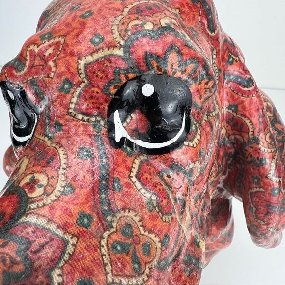 Vintage Decoupage White's Whachamacallits Hand Made Basset Hound Statue … - Picture 8 of 12